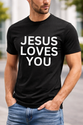 Tricou 100% bumbac JESUS LOVES YOU